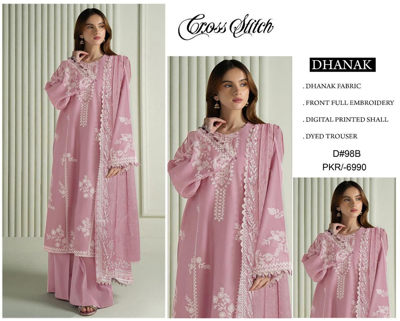 Designer 3pc Heavy Embroidered Winter Suit with Digital Printed Wool Shawl – Year End Sale