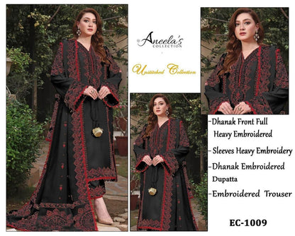 Designer 3pc Heavy Embroidered Winter Suit with Digital Printed Wool Shawl – Year End Sale
